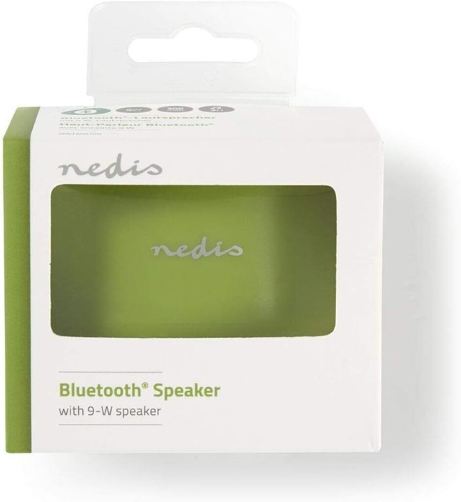 Actual product image Nedis Bluetooth Speaker SPBTAV01GN - green (3 h, Rechargeable battery operated)