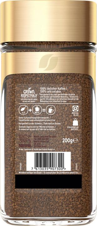 Actual product image Nescafé Gold Finesse soluble coffee jar (200 g)
