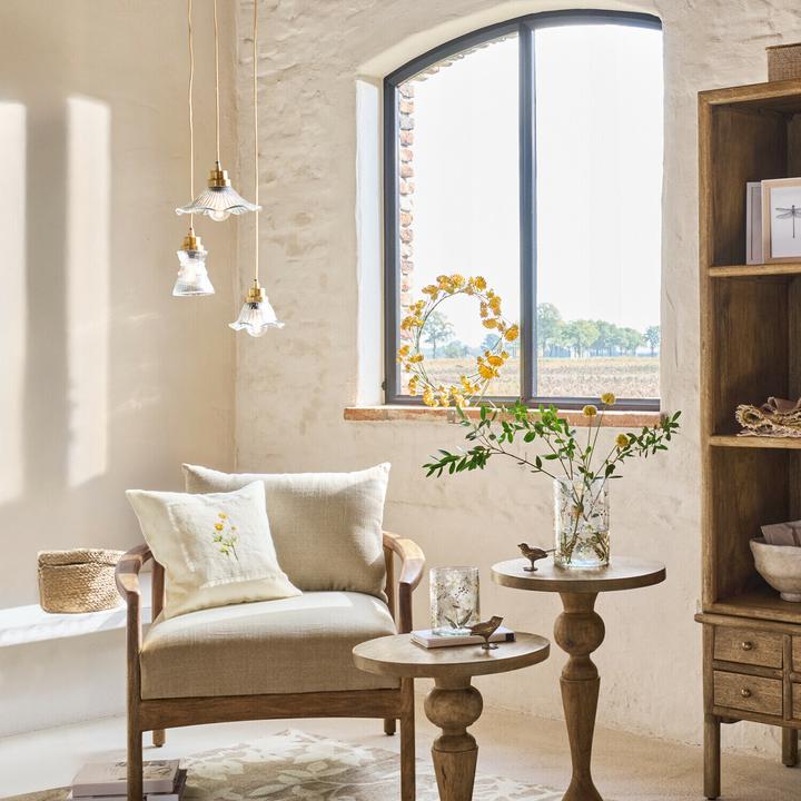 Actual product image Loberon Hängelampe Lunaras klar/antikmessing (E27)