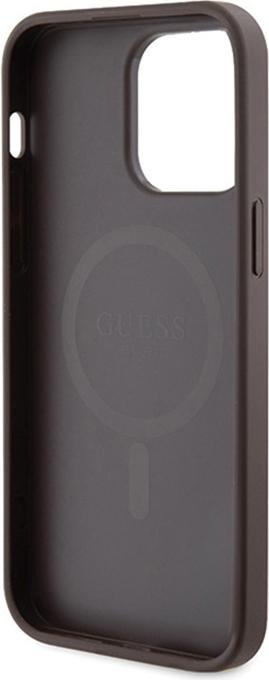 Produktbild Guess GUHMP15LG4GFRW iPhone 15 Pro 6.1" brązowy/brown hardcase 4G Collection Leather Metal Logo MagS (Apple iPhone 15 Pro)