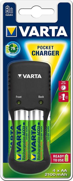 Image du produit Varta Chargeur de poche incl. 4x AA 2100mAh (4 pcs, AA, 2100 mAh, Piles rechargeables + chargeur)
