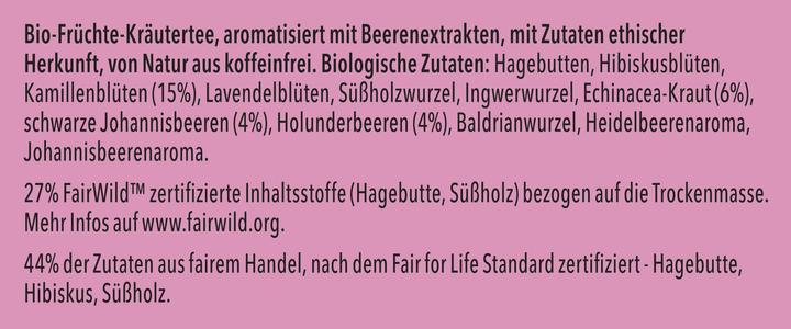 Valori nutrizionali e ingredienti Pukka Notte (36 g)