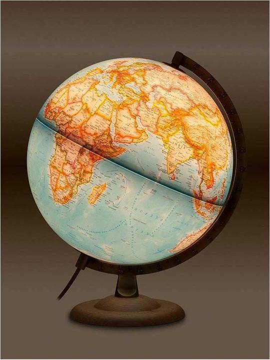 Productafbeelding Atmosphere Wereldbol 30cm NG Goud Classic Blauw GB Verlicht (NGGOLDCLA) (30 cm)