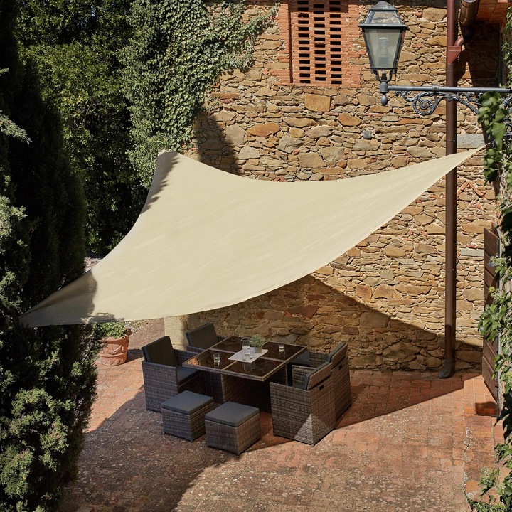 Produktbild tectake Sonnensegel (600 x 600 x 600 cm)