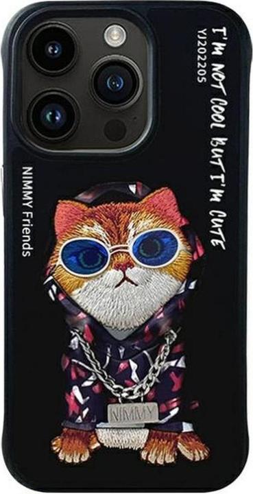Immagine prodotto Nimmy case iPhone 15 Pro Max 6.7" black Glasses Cool Cat (Apple iPhone 15 Pro Max)