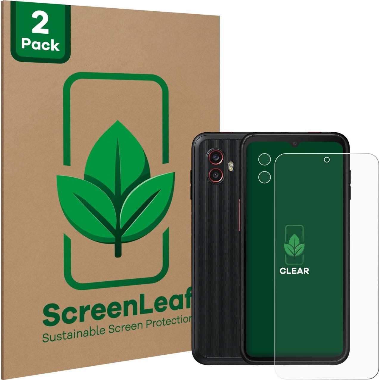 ScreenLeaf Schutzfolie nachhaltiger Displayschutz Displayschutzfolie Folie Klar Transparent (2 Stück, Samsung Galaxy XCo...