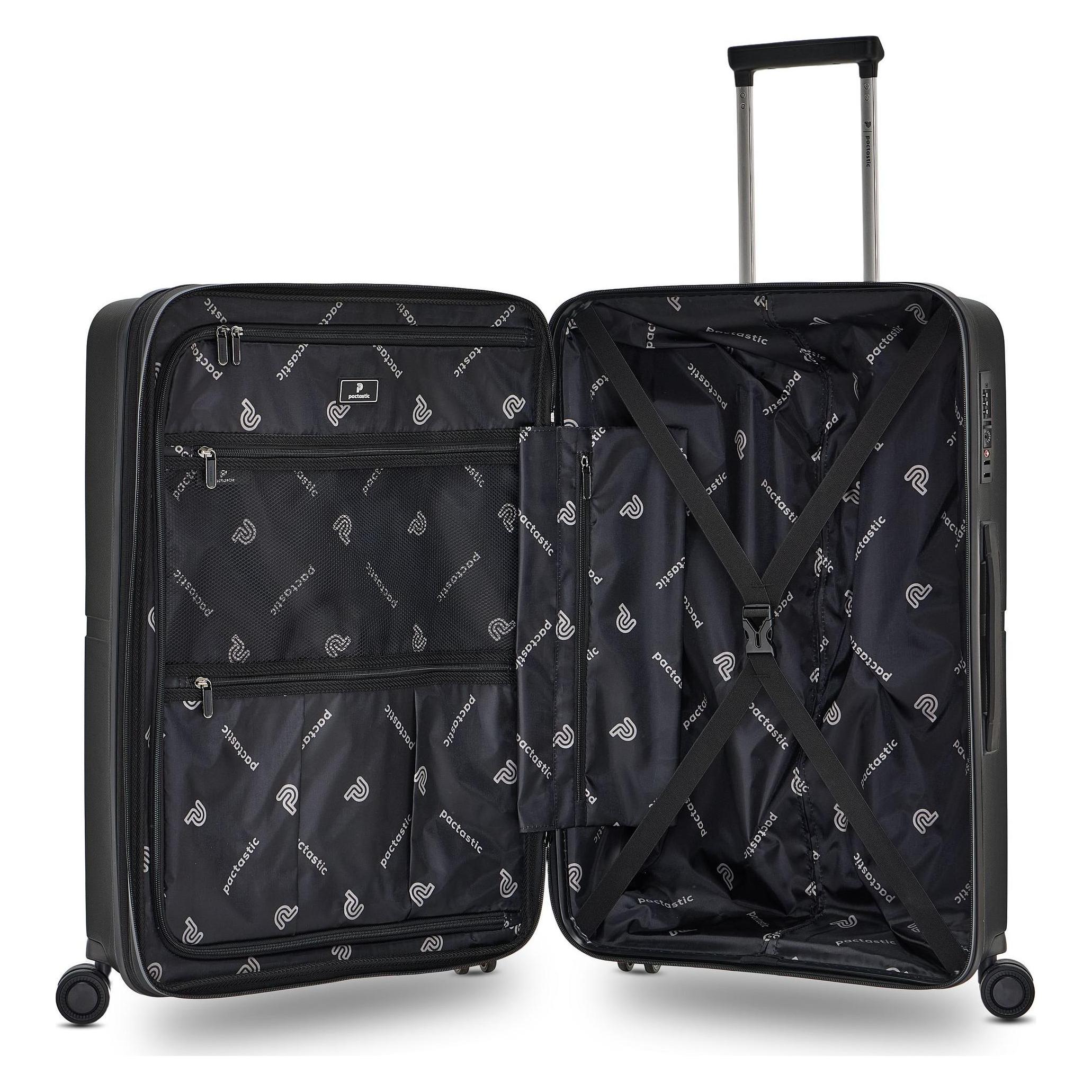 Pactastic, Koffer, Collection 01 4-Rollen Trolley 67 Cm Mit Dehnfalte, Schwarz, (71 l)