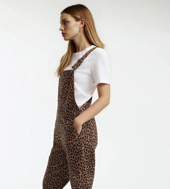 Produktbild La Redoute Collections Latzhose mit Leoprint (42)