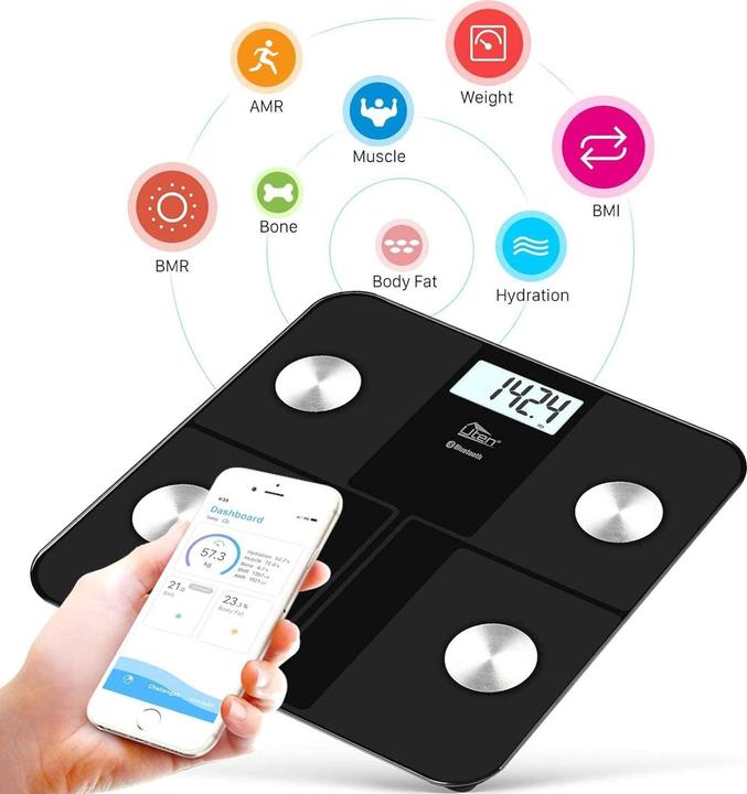 Immagine prodotto Uten Körperanalysewaage mit LCD-Display (180 kg)