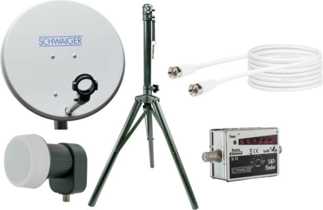 Immagine prodotto Schwaiger Sistema di campeggio Sat Set 1TN Treppiede LNB singolo (32.60 dB)