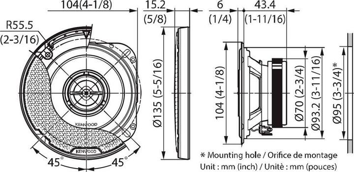 Actual product image Kenwood KFCPS1097 (240 W, 10 cm, 4 x 6")