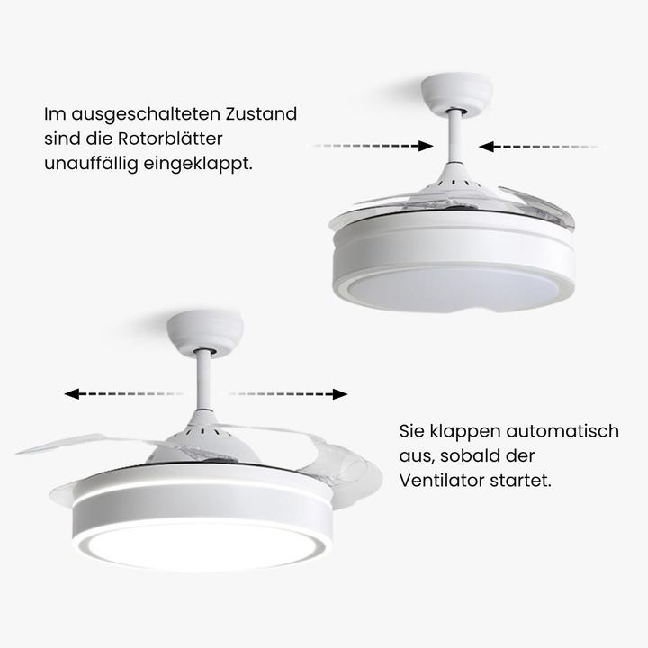 Immagine prodotto Hermex Deckenventilator mit LED-Beleuchtung Deckengebläse Ventilator