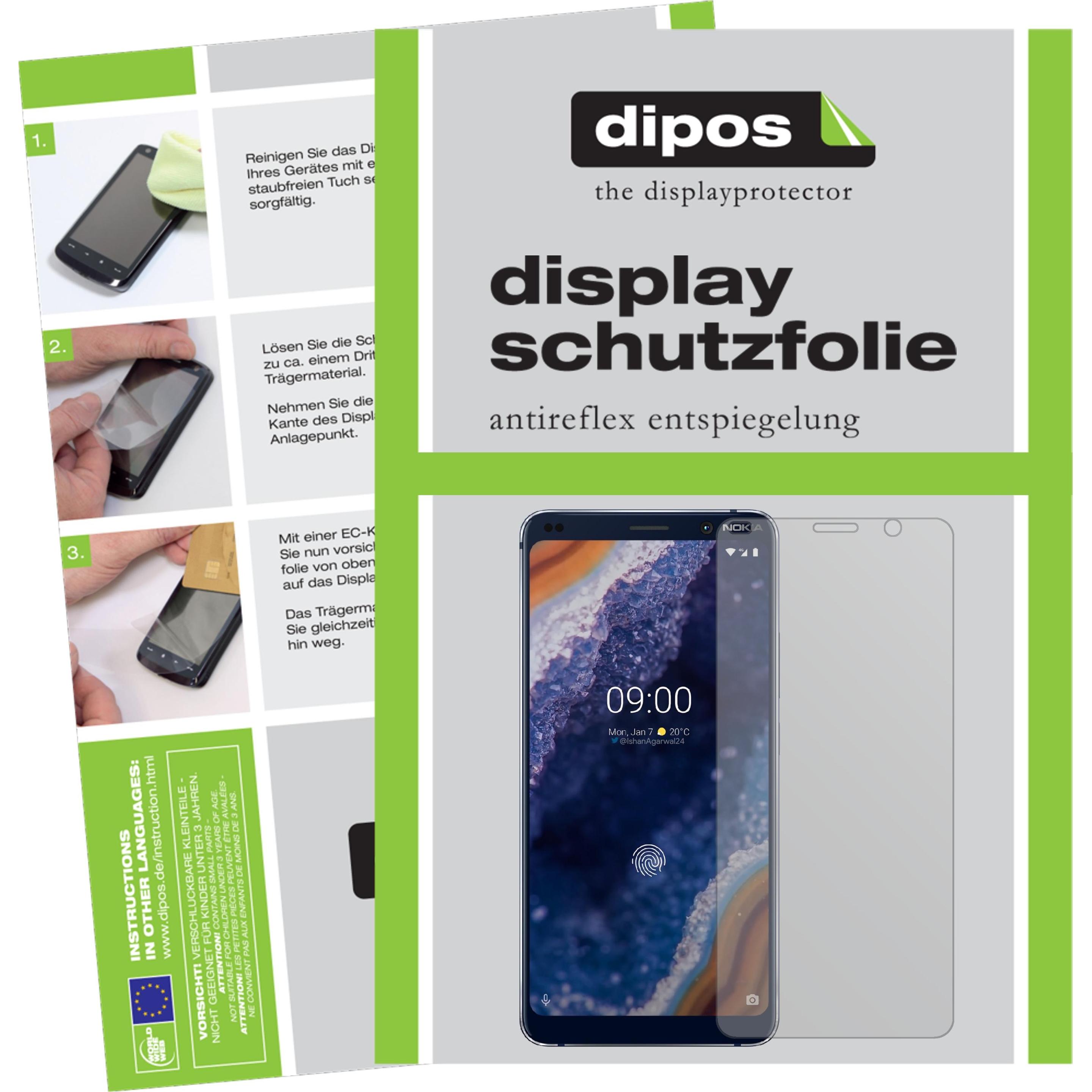 Dipos Displayschutzfolie Antireflex (5 Stück, Nokia 9 PureView), Smartphone Schutzfolie, Transparent