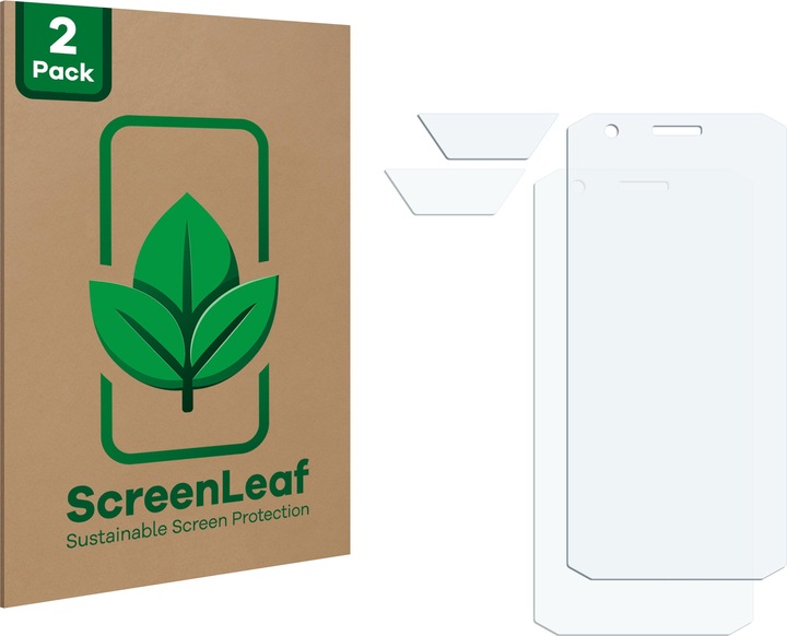 Actual product image ScreenLeaf Protective film sustainable screen protector screen protector film clear transparent (2 Piece, Doogee S41 Pro)