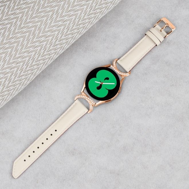 Produktbild MU Classic SH Series Twill Echtleder Ersatz Armband (20 mm, Echtleder, Galaxy Watch3 (41mm), Galaxy Watch6, 20mm Anstossbreite, Gear S2 Classic)