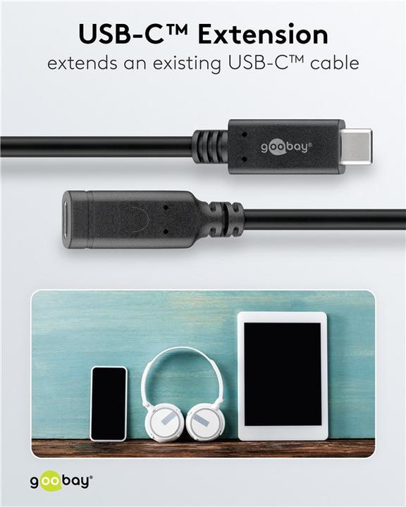 Image du produit Goobay USB C — USB C (1 m, USB 3.2 Gen 2, 20 W)