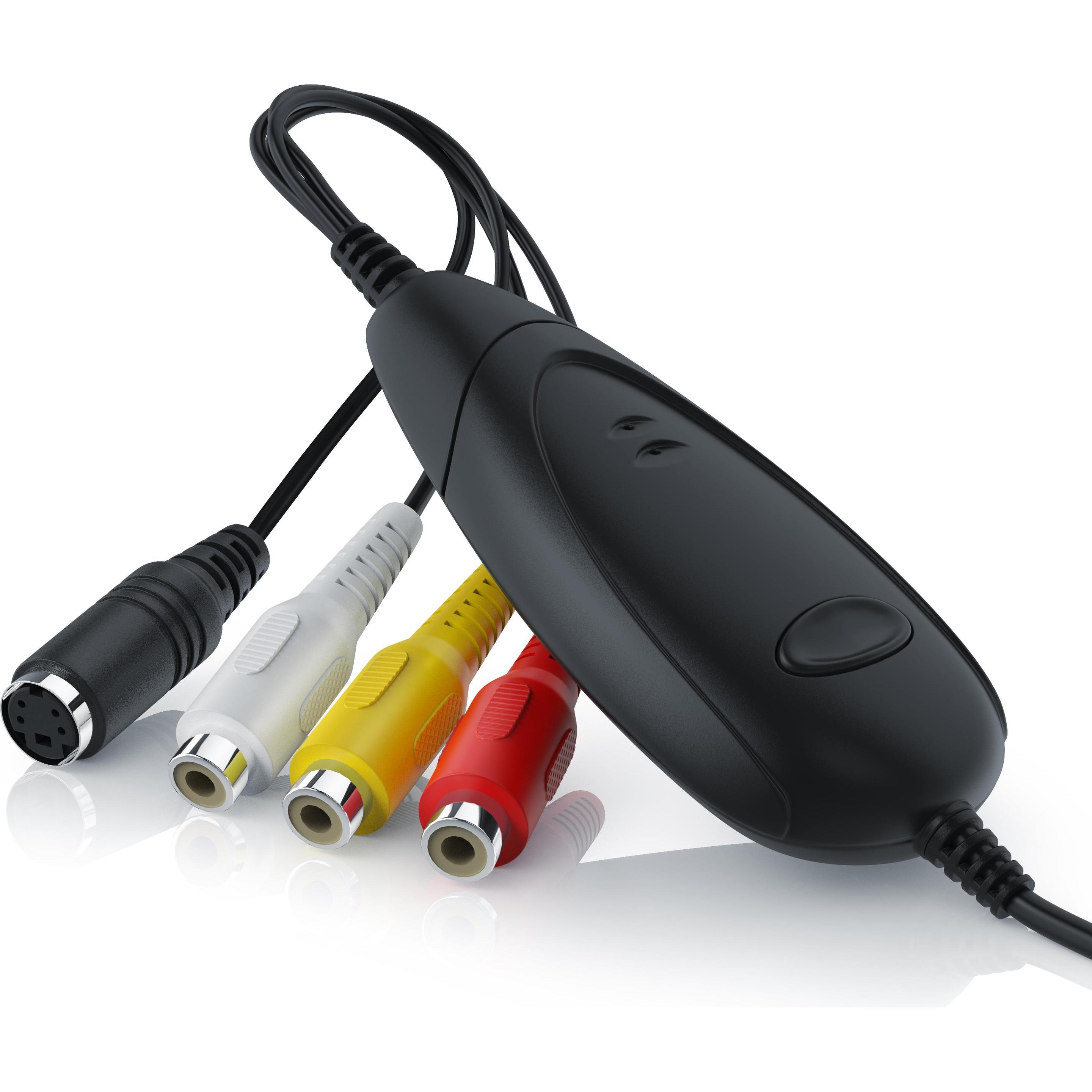Aplic USB Audio Video Grabber, Video Audio Wandler, VHS, Videoadapter zur Nachbearbeitung für Windows 11 (USB, analoges ...