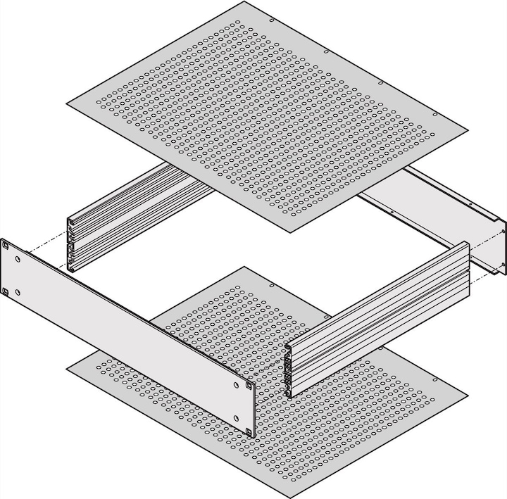 Actual product image Schroff Cover Plates - Cover Plate 400t Perforated