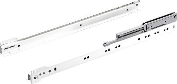 Produktbild Hettich Schubladenschiene Teilauszug Rollschubführung mit integrierter Dämpfung 450 mm weiss 2 Stück