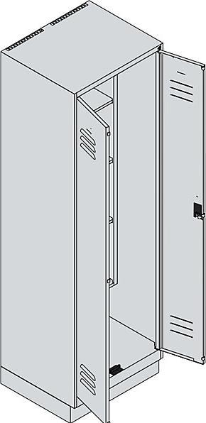 Actual product image C+P Classic PLUS cleaning locker (60 cm, 195 cm)