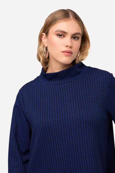 Image du produit Ulla Popken Robe en molleton texturé à col montant et manches longues (54)