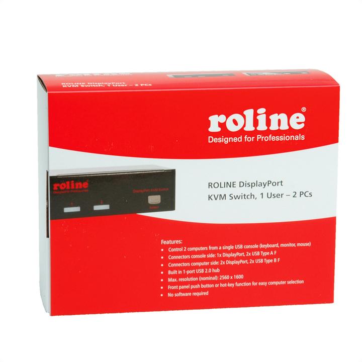Image du produit Roline Commutateur KVM, DisplayPort, USB 2.0