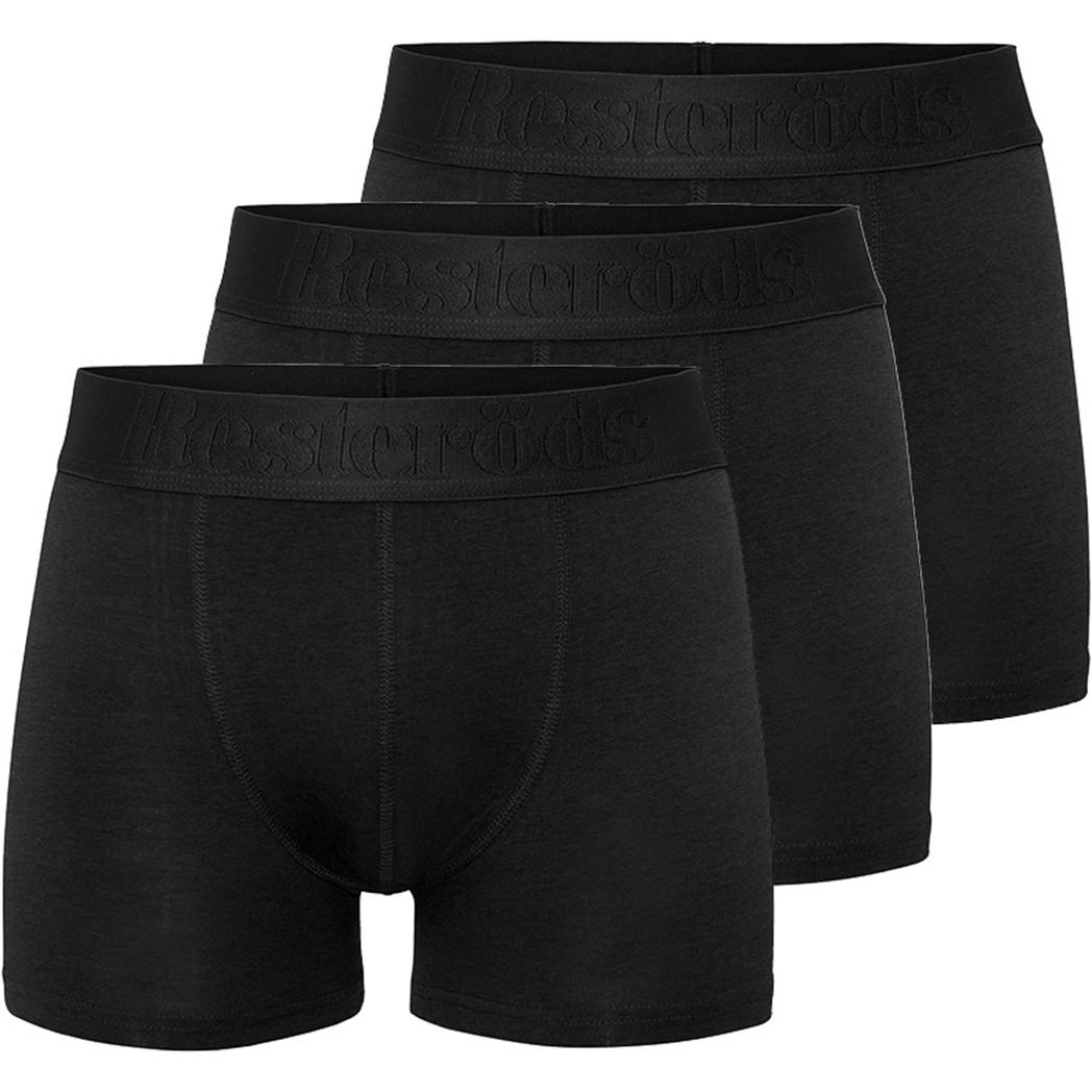 Resteröds, Herren, Unterhosen, 5er Pack Bamboo Retro Short / Pant, Schwarz, (L, 5er Pack)