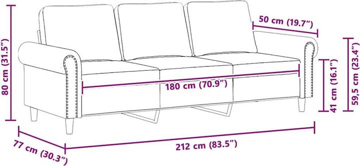 Produktbild vidaXL 3-Sitzer-Sofa (3-Sitzer)