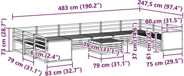 Produktbild vidaXL Outdoor-Sofa