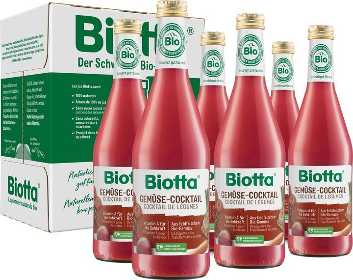 Biotta Cocktail di verdure biologico (6 x 50 cl)