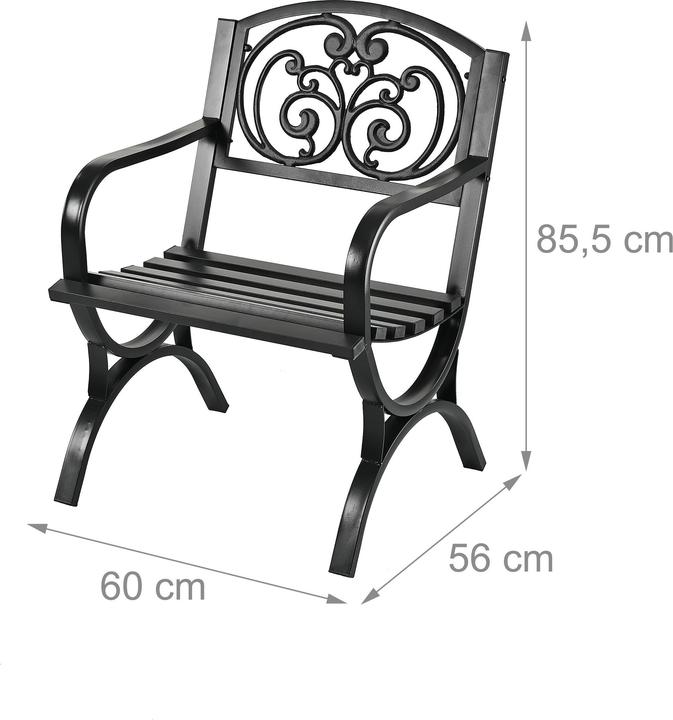 Immagine prodotto Relaxdays Antiker Gartenstuhl aus Metall