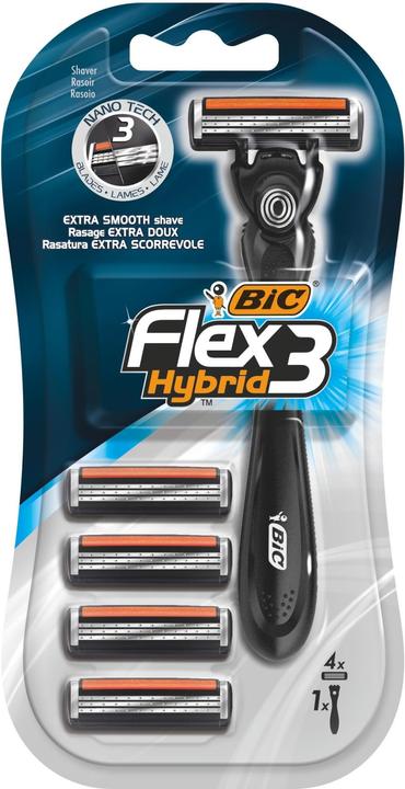 Actual product image Bic Shaver & 4 Blades Flex 3 Hybrid