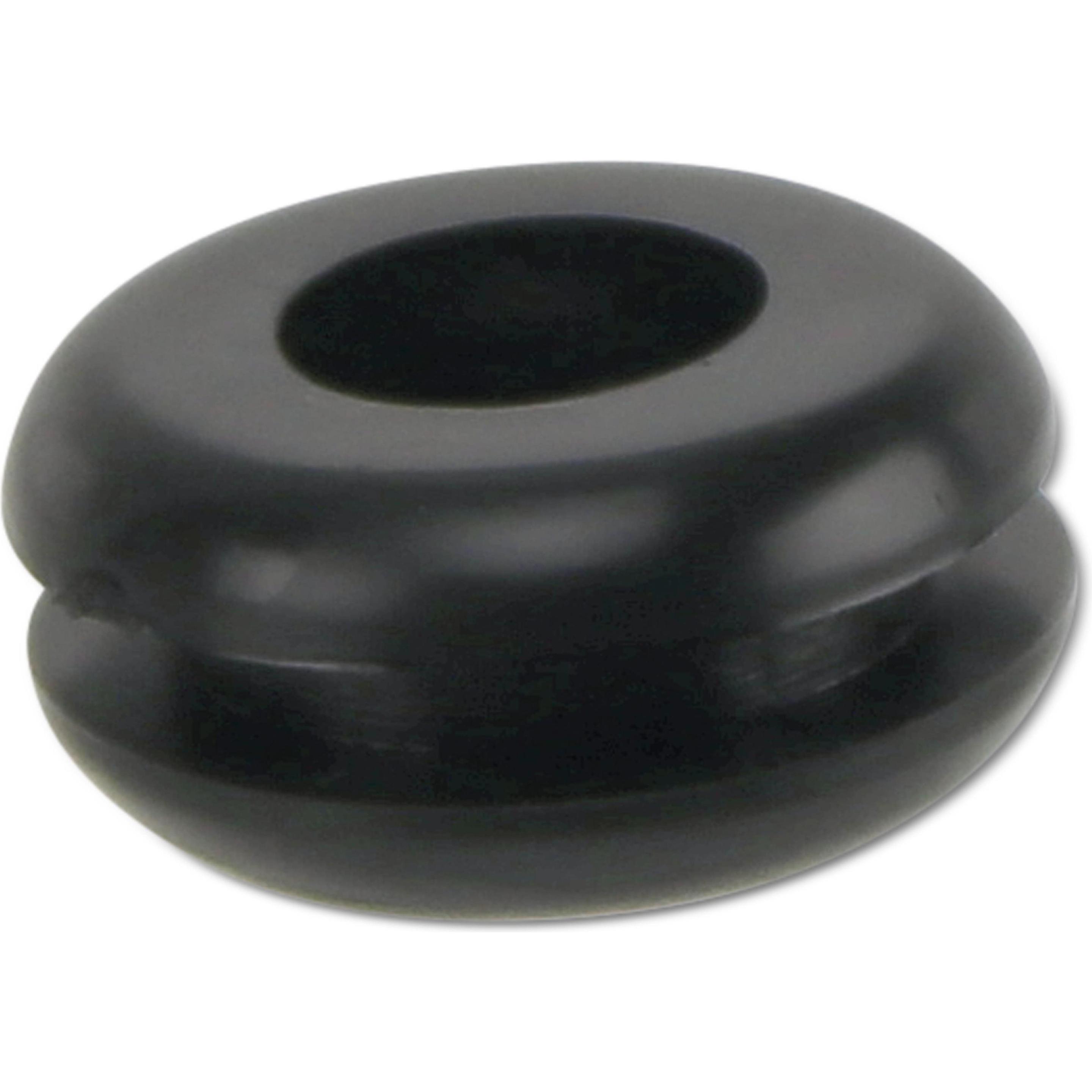 KSS, Kabelschutz + Kabelführung, Kabeldurchführungstülle PVC, schwarz, Plattenstärke 1,7, Loch-Ø 6,4, offen, 1 Stück (Ka...