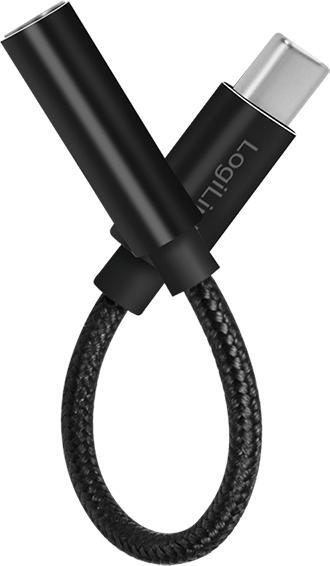 Actual product image LogiLink Cable USB-C to 3.5mm 0.13m Black (USB Type C, 3.5mm jack)