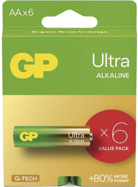 Actual product image GP Batteries GP alkaline battery ULTRA AA (LR6)- 6ks (6 pcs., AA)