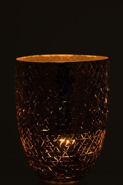 Image du produit J-Line Vase & photophore Mosaïque Ø 23/H 29 cm (Ø 23 x 29 cm)