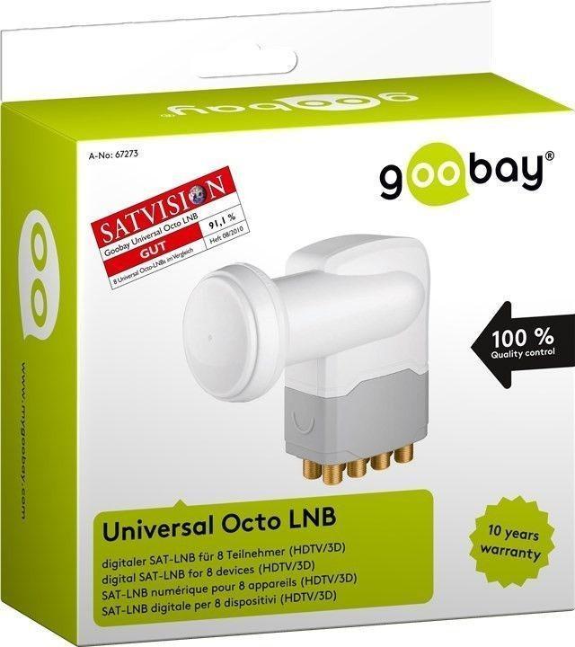 Produktbild Goobay Universal Octo LNB - digitaler SAT-LNB (DVB-S2) für 8 Teilnehmer (Octo LNB)