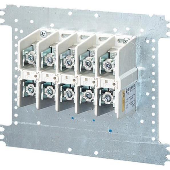 Hensel HEN Mi VE 125 Einspeisungsklemme 250A 5p auf Einbauplatte, Elektronikzubehör + Gehäuse, Grau