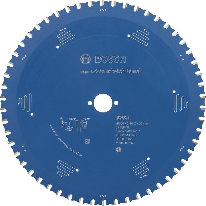 Produktbild Bosch Professional Zubehör Kreissägeblatt Expert for Sandwich Panel, 330 x 30 x 2,6 mm, 54