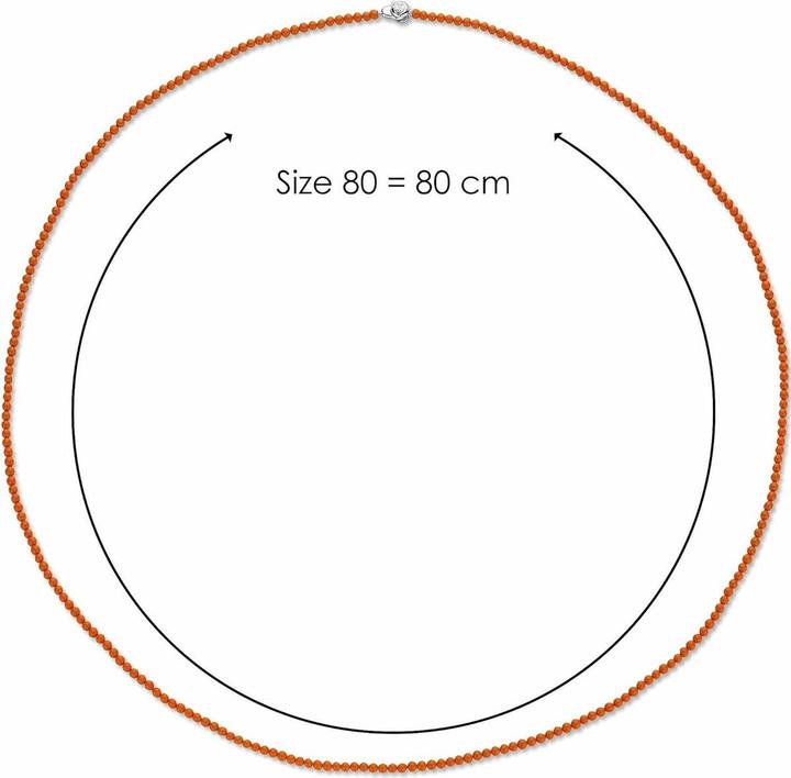 Produktbild Ti Sento Milano Collier mit orangenen Steinen 3962CO/80 (925 Sterling Silber, 42 cm)