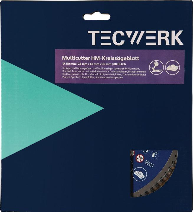 Immagine prodotto Tecwerk Tisch-/Kappkreissägeblatt Aussen-Ø 305 mm Zähnezahl 80 HLTCG Bohrung 30 mm Schnittbreite 3,2 mm
