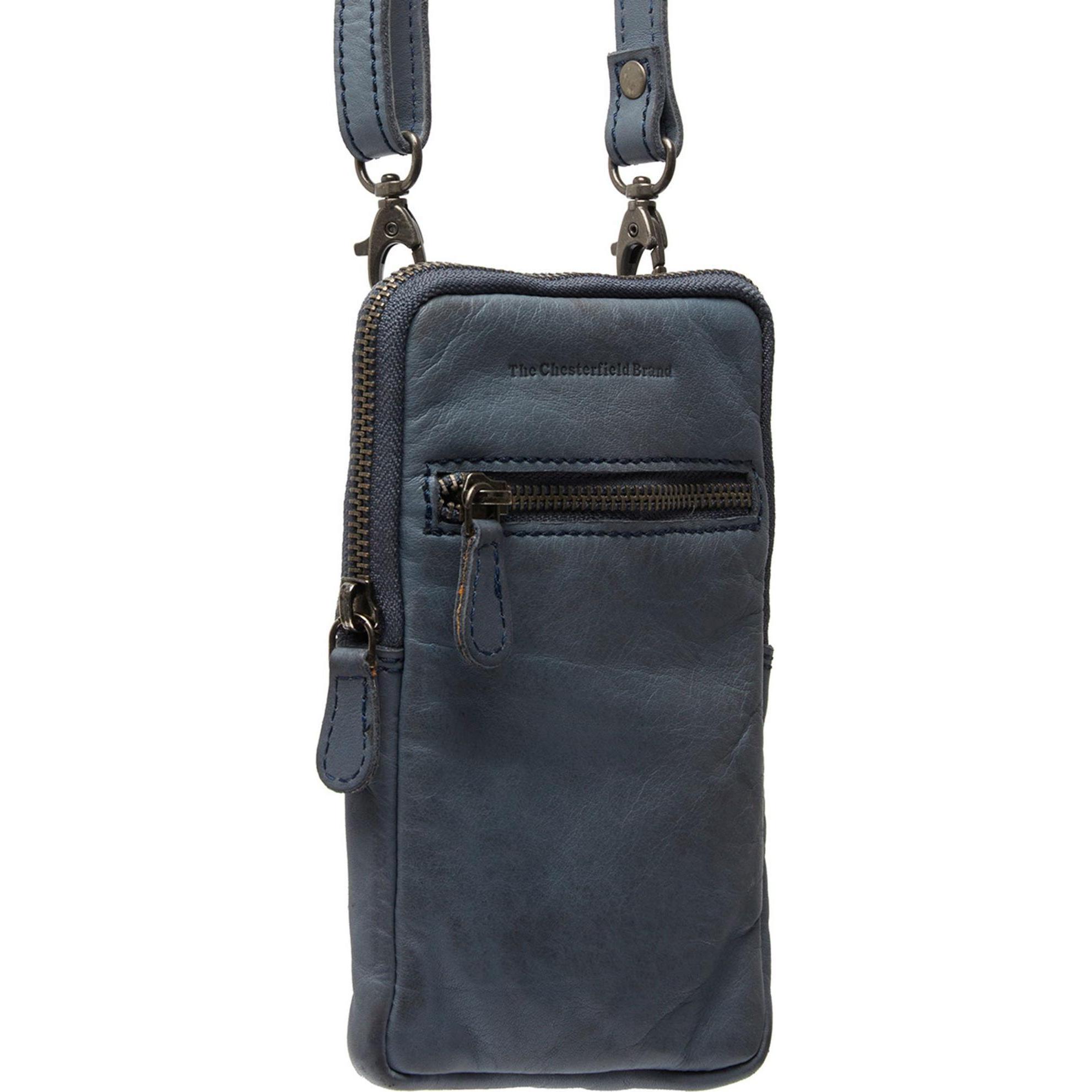 The Chesterfield Brand, Handtasche, Salta Handytasche Leder 11 cm, Blau