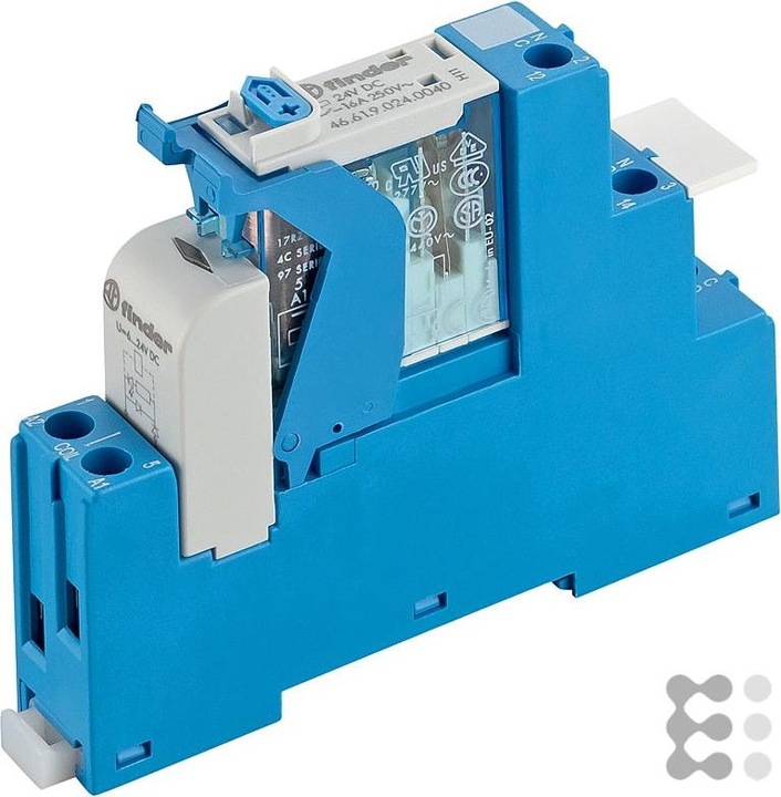 Actual product image Finder SPDT 16A interface relay module 24vdc