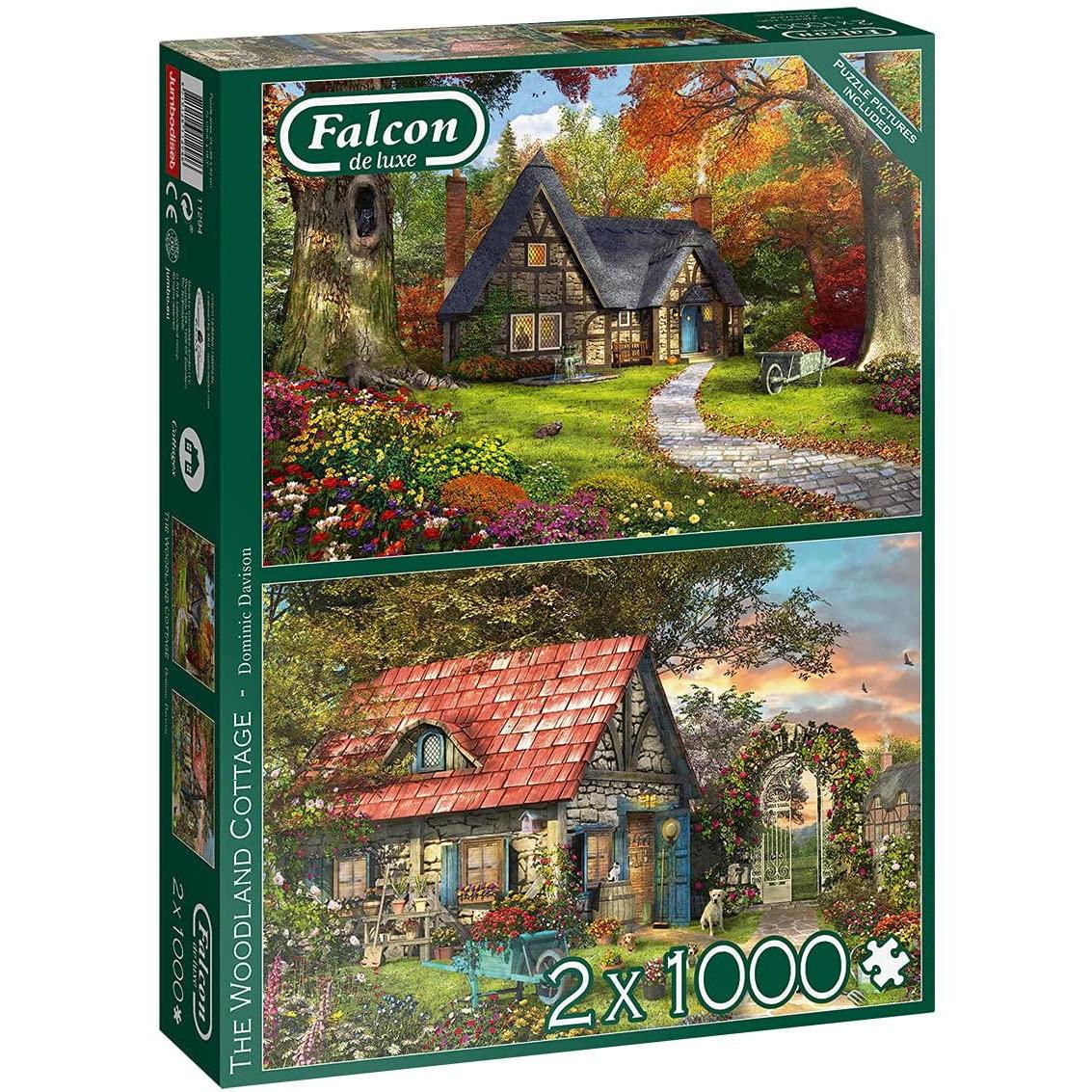 Jumbo 11294 - The Woodland Cottage, Puzzle, 2 x 1000 Teile (1000 Teile)