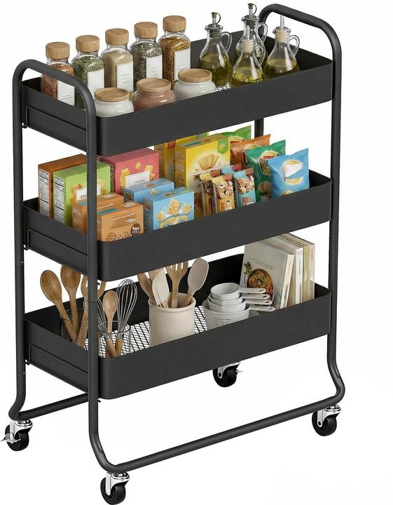 Produktbild Homcom Küchenwagen Metall Schwarz