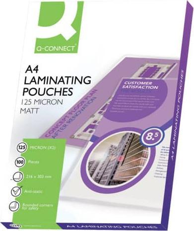 Image du produit Q-Connect Pochette de plastification A4 (A4, 100 pièce(s), 125 µm)