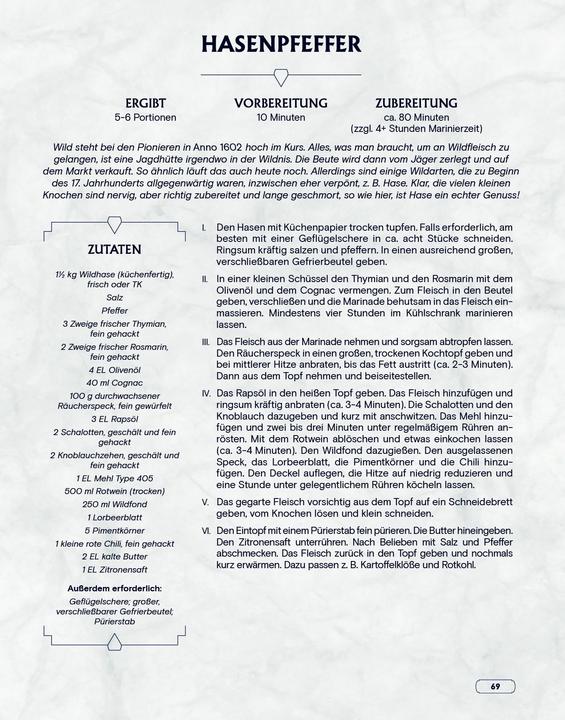 Actual product image Panini Das offizielle Anno Kochbuch (German, Dimitrie Harder, Tom Grimm, 2025)