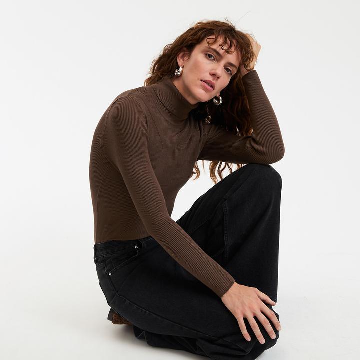 Produktbild La Redoute Collections Rollkragenpullover aus Feinstrick (L)