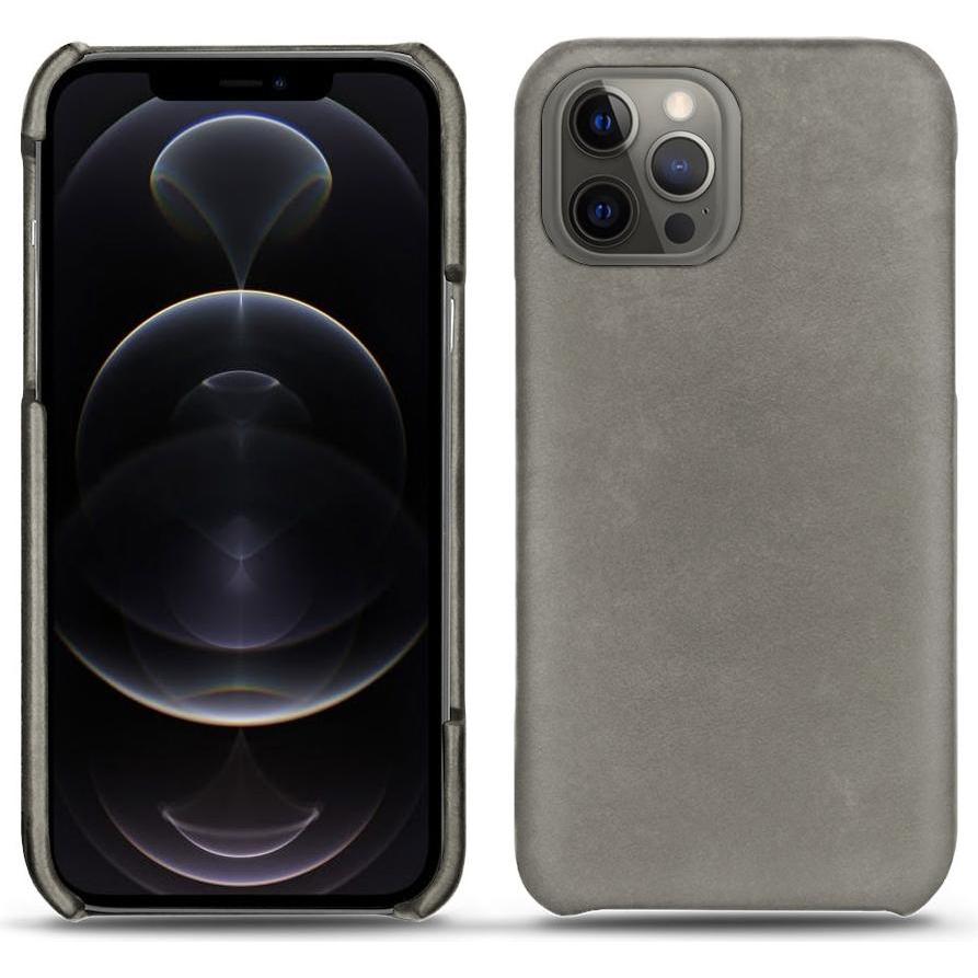 Noreve Lederschutzhülle (Apple iPhone 12 Pro Max), Smartphone Hülle, Grau