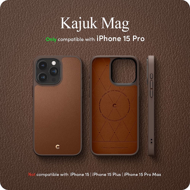 Produktbild Cyrill Kajuk MAG iPhone 15 Pro 6.1" Magsafe saddle brown ACS06771 (Apple iPhone 15 Pro)